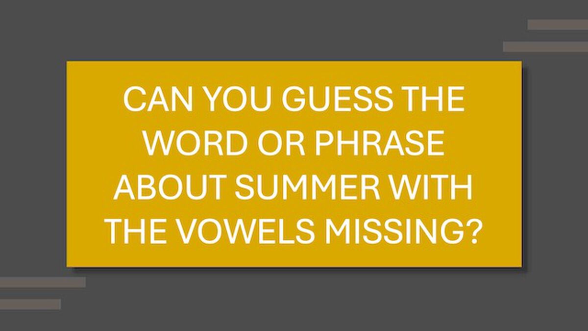 Missing Vowel: Summer image number null